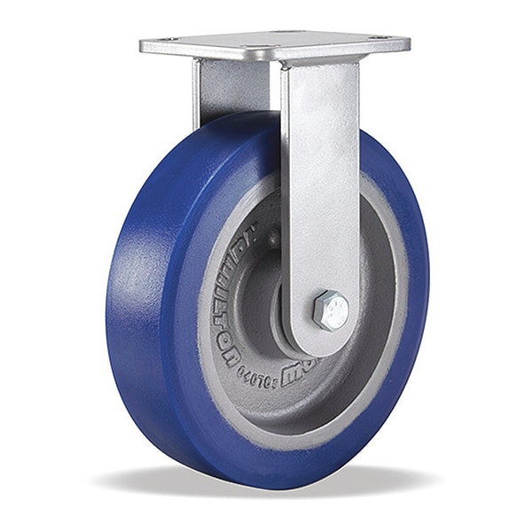 Champion Swivel Caster, 12" x 3" Ergo-Glide XT 1" thick Polyurethane (85A) on Cast Iron Wheel