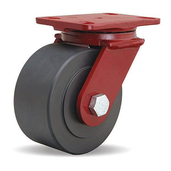 ForgeMaster Swivel Caster, 6" x 3" Nylast High Performance Cast Nylon Wheel