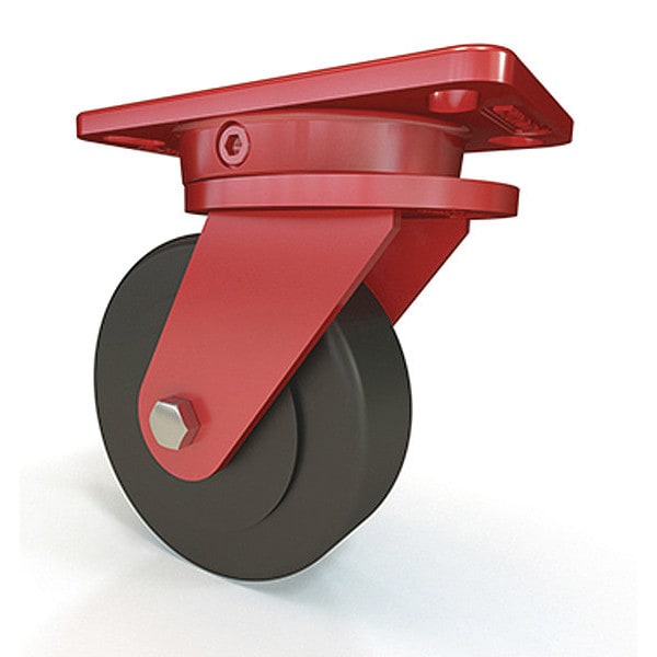 Ergo-X2 Swivel Caster, 6"X2" Nylast High Performance Cast Nylon Wheel