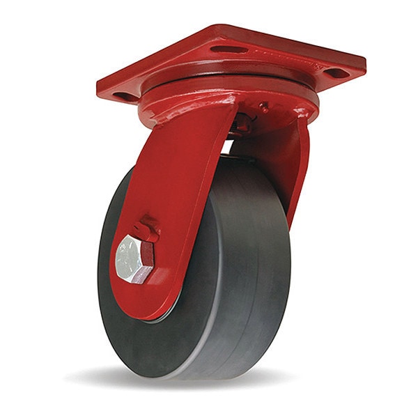 Enhanced Precision Super Duty Swivel Caster, 12" x 4" Nylast High Performance Cast Nylon Wheel