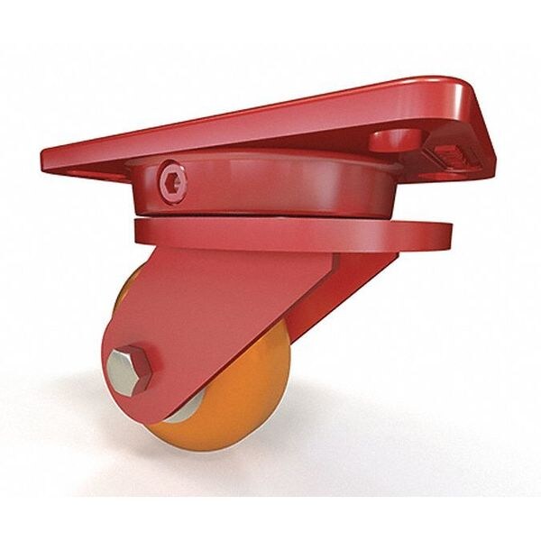Ergo-X2 Swivel Caster, 4" x 2" Ergo-Tech (87A) on Aluminum, 1/2" Sealed Precision Ball Bearings