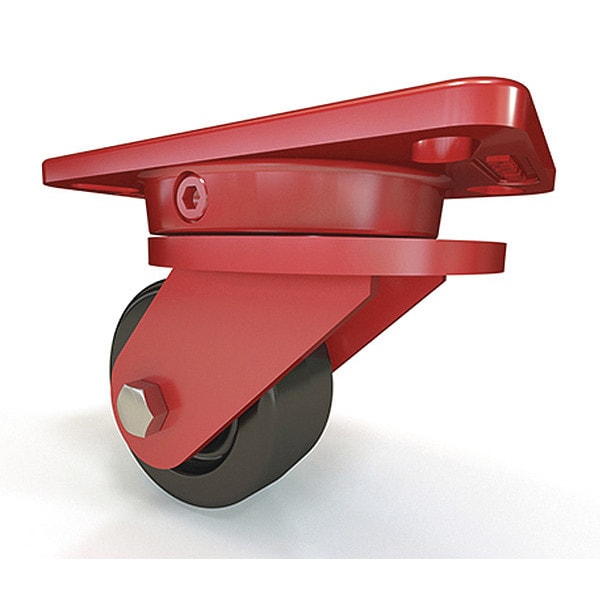 Ergo-X2 Swivel Caster, 4" x 2" Plastex Phenolic Wheel, 3/4" Straight Roller Bearing