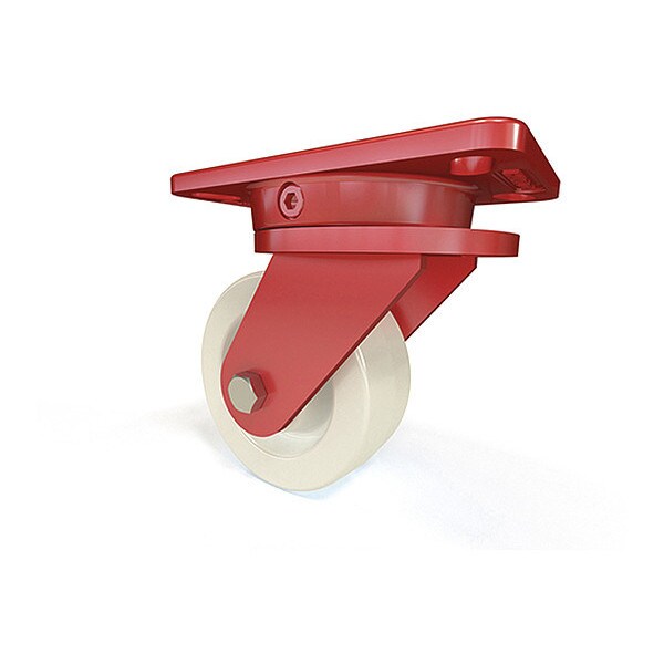 Ergo-X2 Swivel Caster, 5" x 2" White Nylon Wheel, 1/2" Sealed Precision Ball Bearings