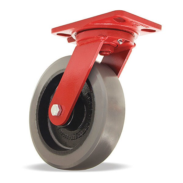 Heavy Service Swivel Caster, 8" x 2" DuraGlide Wheel , 1/2" Sealed Precision Ball Bearing, Swivel Lock