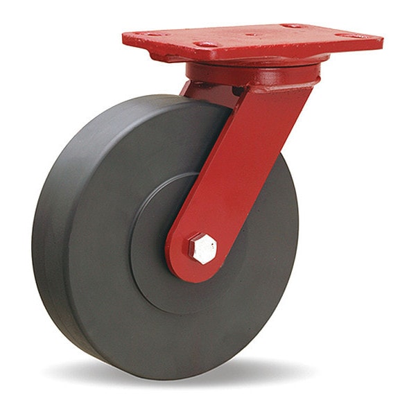 Heavy Service Swivel Caster, 8" x 2" Nylast High Performance Cast Nylon Wheel