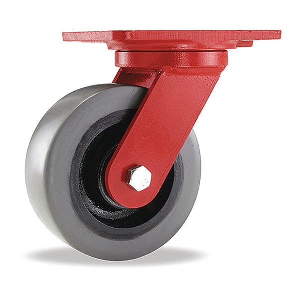 Heavy Service Swivel Caster, 6" x 2" DuraGlide Wheel , 1/2" Sealed Precision Ball Bearing, Swivel Lock