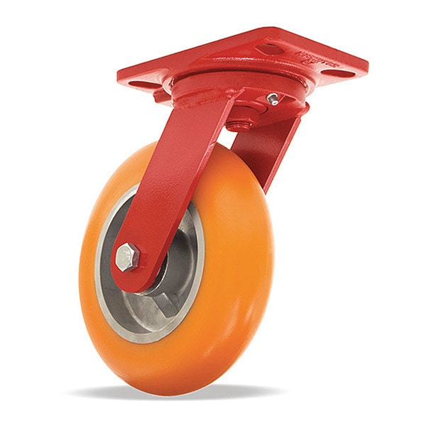 Heavy Service Swivel Caster, 6" x 2" Ergo-Tech on Aluminum, 1/2" Sealed Precision Ball Bearings
