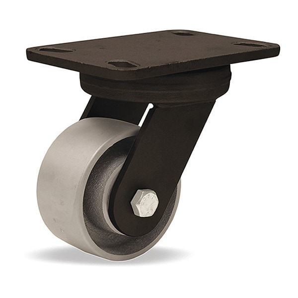High Heat HSK Inferno Series Swivel Caster rated up to 550-deg, F, 4" x 2" Metal Wheel
