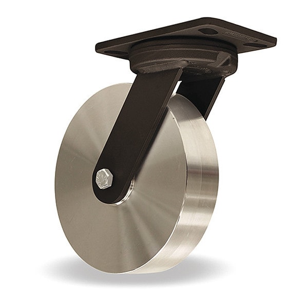 High Heat HSK Inferno Series Swivel Caster, 8" x 2" Stainless Steel Wheel