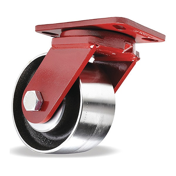 Spinfinity Maintenance-Free Kingpinless ZFFM Series Swivel Caster, 6" x 3" Forged Steel Wheel