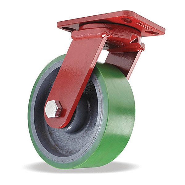 Spinfinity Maintenance-Free Kingpinless ZFFM Series Swivel Caster, 8" x 3" Duralast (95A) Wheel