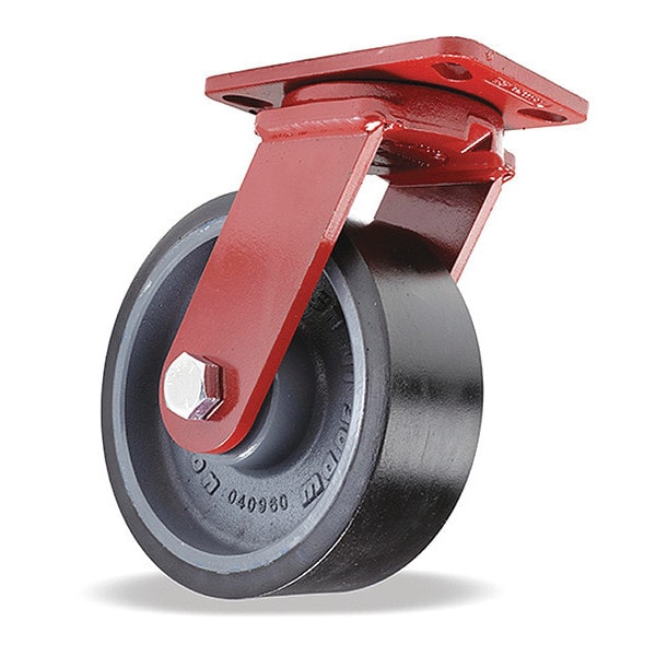 Spinfinity Maintenance-Free Kingpinless ZFFM Series Swivel Caster, 8" x 3" Duralast XC (70D) Wheel