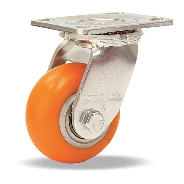 Stainless Steel Workhorse Swivel Caster, 4" x 2" Ergo-Tech (87A) Wheel