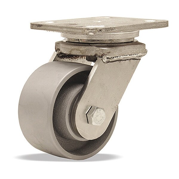 Stainless Steel Workhorse Swivel Caster, 4" x 2" Metal Wheel