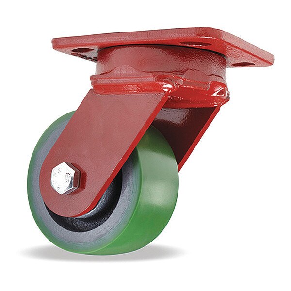 Kingpinless Swivel Caster, 4" x 2" Duralast (95A) Wheel, 1/2" Sealed Precision Ball Bearings