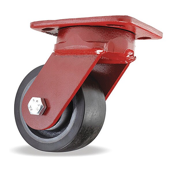 Kingpinless Swivel Caster, 4" x 2" Duralast XC (70D) Wheel, 1/2" Sealed Precision Ball Bearings