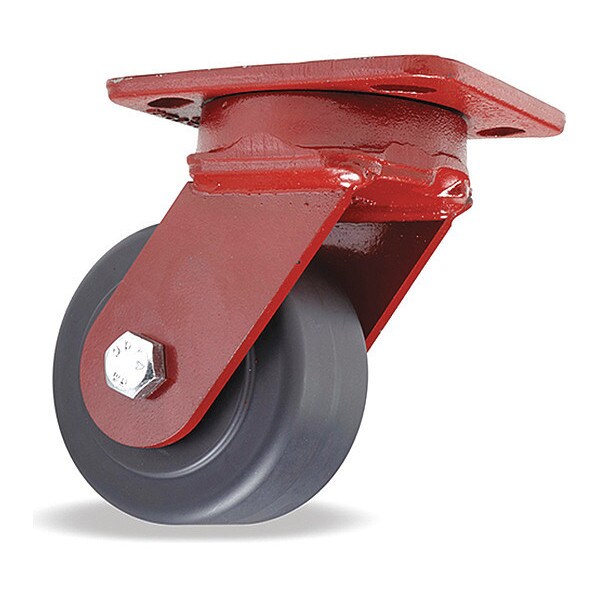 Kingpinless Swivel Caster, 4" x 2" Nylast Cast Nylon Wheel, 1/2" Sealed Precision Ball Bearings