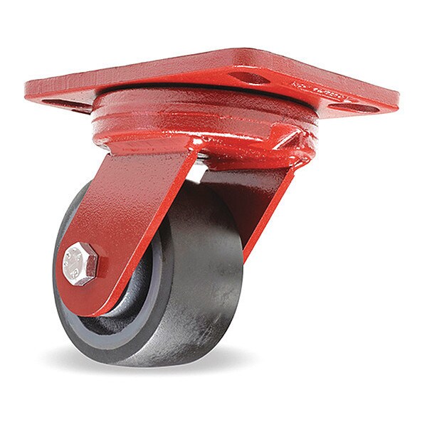 Kingpinless Swivel Caster, 4" x 2" Duralast XC (70D) Wheel, 3/4" Sealed Precision Ball Bearings
