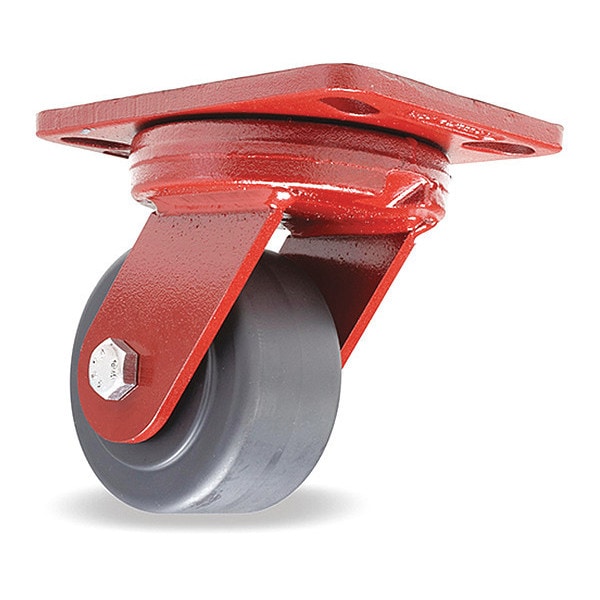 Kingpinless Swivel Caster, 4" x 2" Nylast High Performance Cast Nylon Wheel