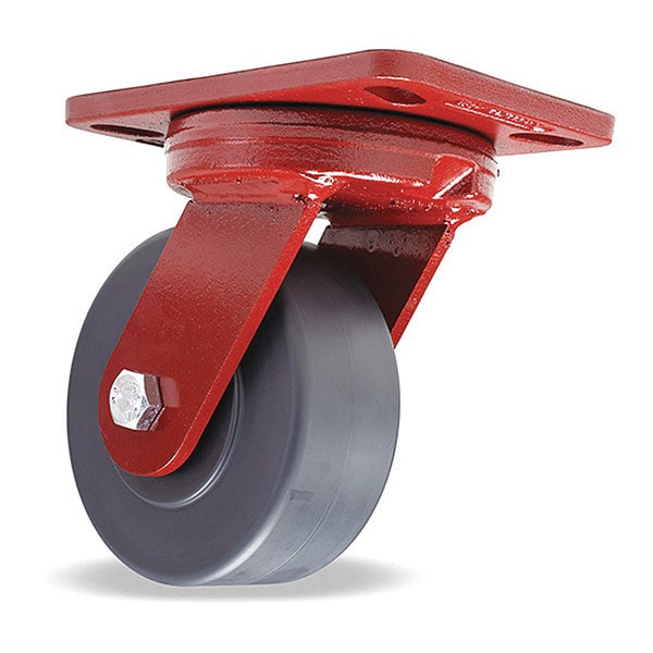 Kingpinless Swivel Caster, 5" x 2" Nylast High Performance Cast Nylon Wheel
