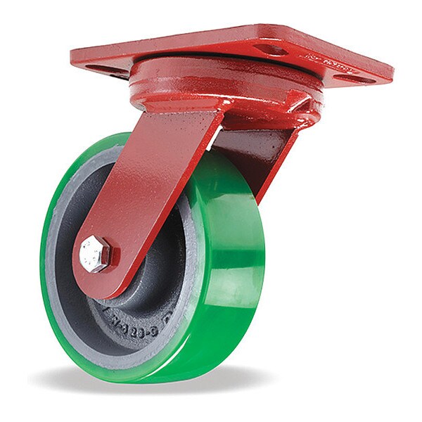 Kingpinless Swivel Caster, 6" x 2" Duralast (95A) Wheel, 3/4" Sealed Precision Ball Bearings