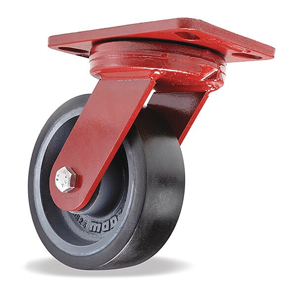 Kingpinless Swivel Caster, 6" x 2" Duralast XC (70D) Wheel, 3/4" Sealed Precision Ball Bearings