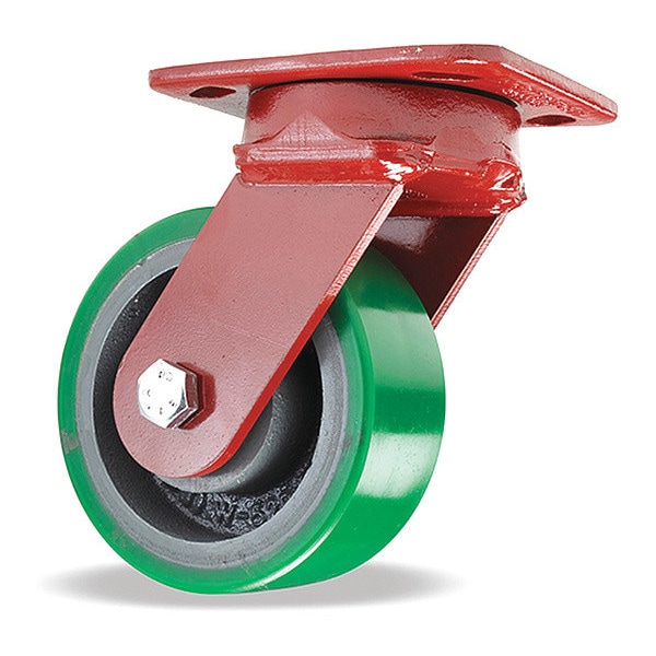 Kingpinless Swivel Caster, 5" x 2" Duralast (95A) Wheel, 1/2" Sealed Precision Ball Bearings
