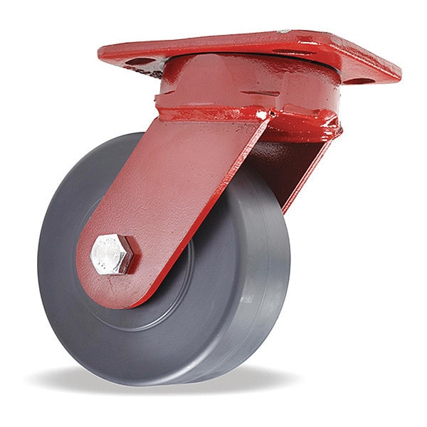 Kingpinless Swivel Caster, 5" x 2" Nylast Cast Nylon Wheel, 1/2" Sealed Precision Ball Bearings