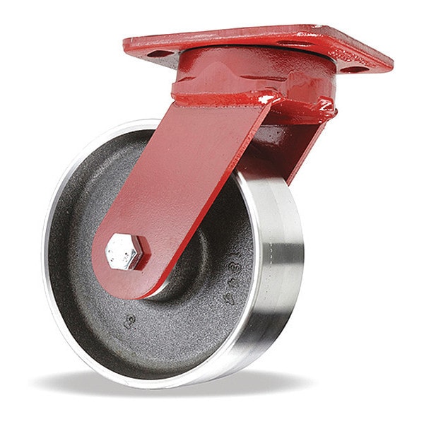 Kingpinless Swivel Caster, 6" x 2" Forged Steel Wheel, 1/2" Sealed Precision Ball Bearings