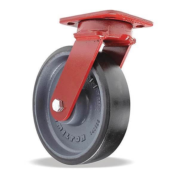 Kingpinless Swivel Caster, 8" x 2" Duralast XC (70D) Wheel, 1/2" Sealed Precision Ball Bearings