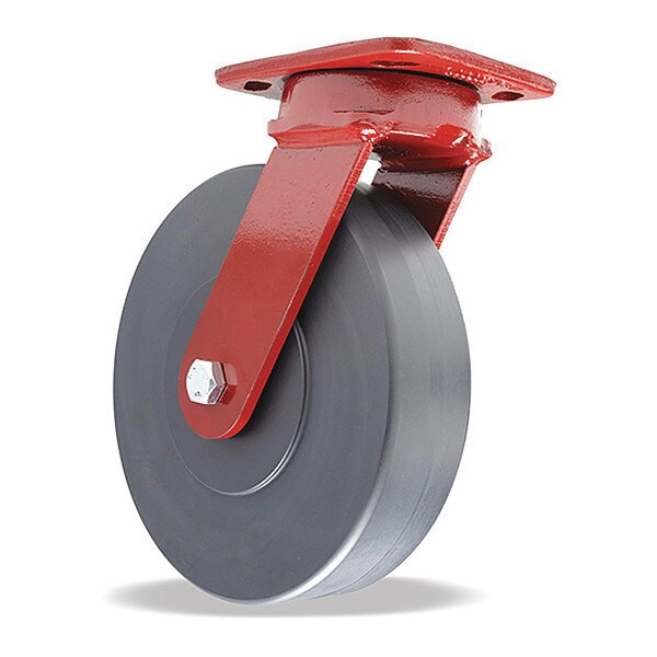 Kingpinless Swivel Caster, 8" x 2" Nylast Cast Nylon Wheel, 1/2" Sealed Precision Ball Bearings