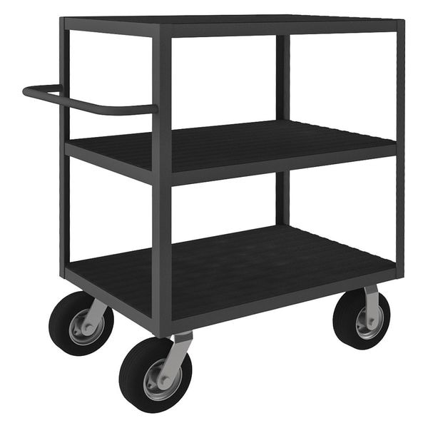 Instrument Cart with Flush Metal Shelves, Steel, 1,200 lb Load Capacity, 3 Shelves, 54 1/4 in L