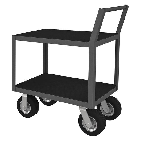 Low-Profile Instrument Cart with Flush Metal Shelves, Steel, 1,200 lb Load Capacity, 2 Shelves