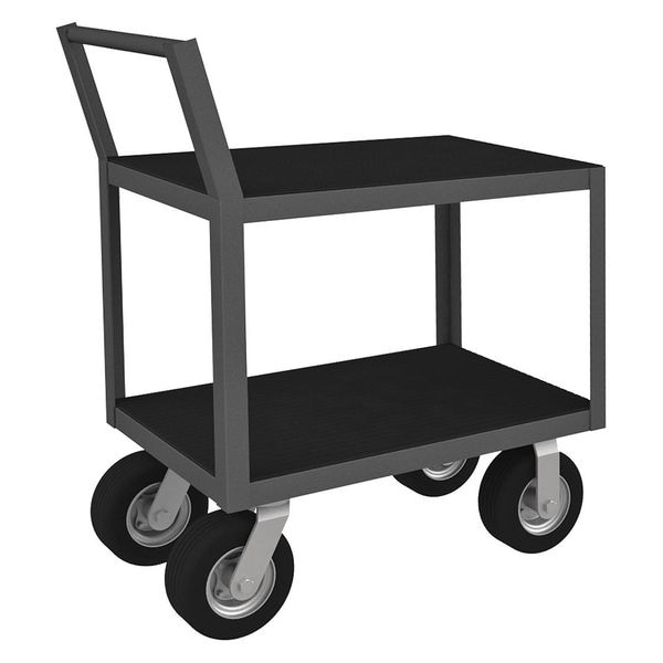 Low-Profile Instrument Cart with Flush Metal Shelves, Steel, 1,200 lb Load Capacity, 2 Shelves