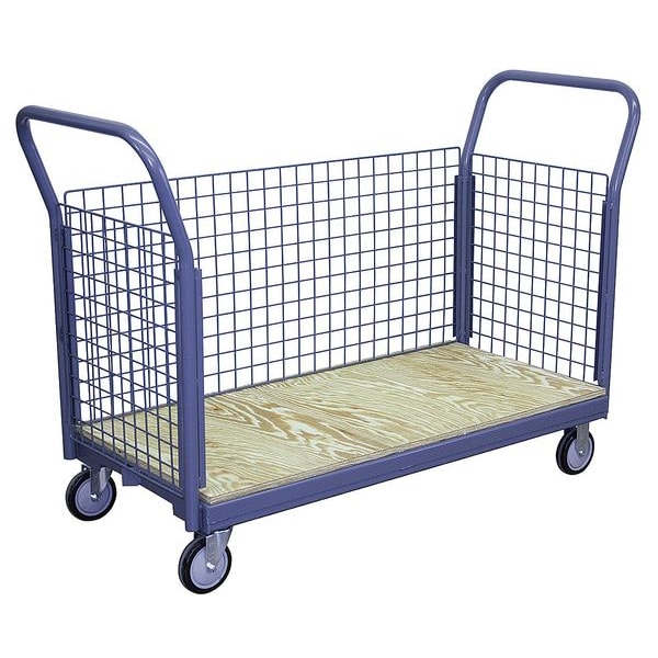 Wire-Side Pltfrm Truck, 1400lb, Wood/Steel