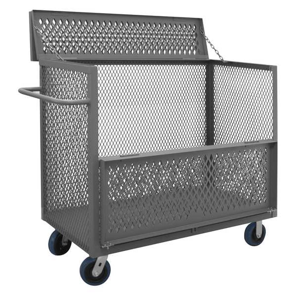 Drop-Gate Security Box Truck, 3,600 lb Capacity, 24 1/2 in W x 54 1/2 in L x 46 1/4 in H, 1 Shelves