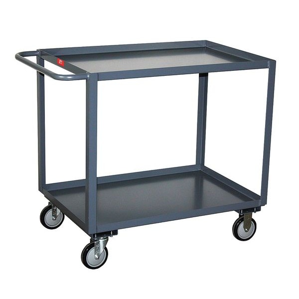 Utility Cart, Steel, 1,400 lb Load Capacity, 2 Shelves, 30 in L, 19 in W, 35 in H