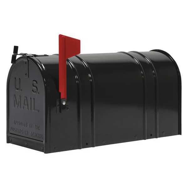 Mailbox, Black, Powder Coated, 1 Doors, Type 2
