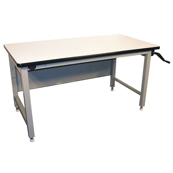 Hand Crank Ergo-line Heavy Duty Work Bench, ESD Laminate, 72" W, 30" to 42" Height, 750 lb.