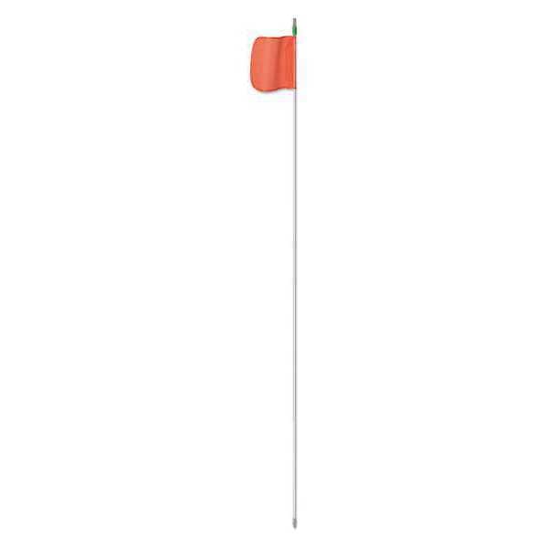 Warning Whip, White Whip, Orange Flag, Fiber Glass, Hot Plug with 12 in Pigtail, Lamp Socket