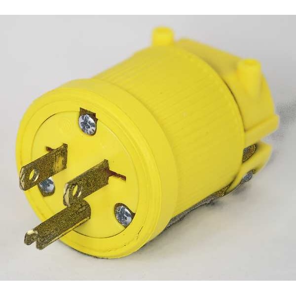 Straight Blade Plug, 5-15P, 15 A, 125V AC, 2 Pole, Screw Terminals, Grounded