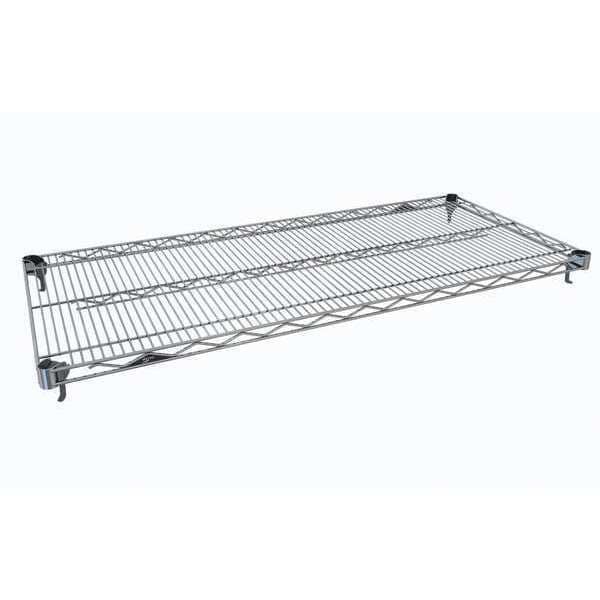 Wire Shelf, 30" D, 60" W, 600 lb., Chrome
