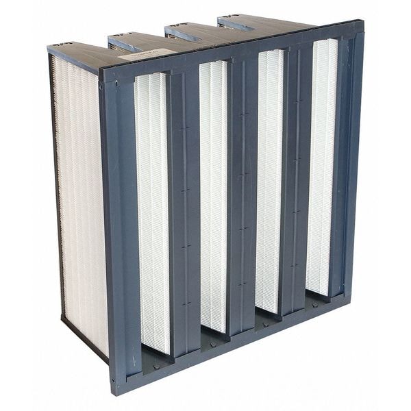 MiniPleat Filter, 4V, MERV14, 24"x24"x12"