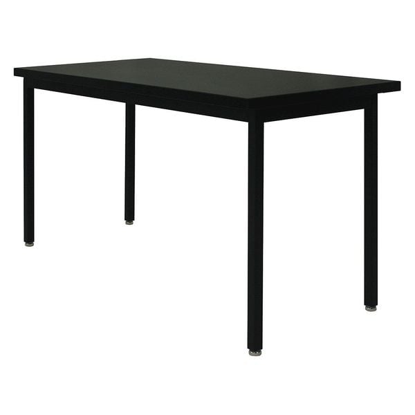 Metal Table, Chemguard, Black Metal, 14 ga. Steel (Legs), 54" W, Black
