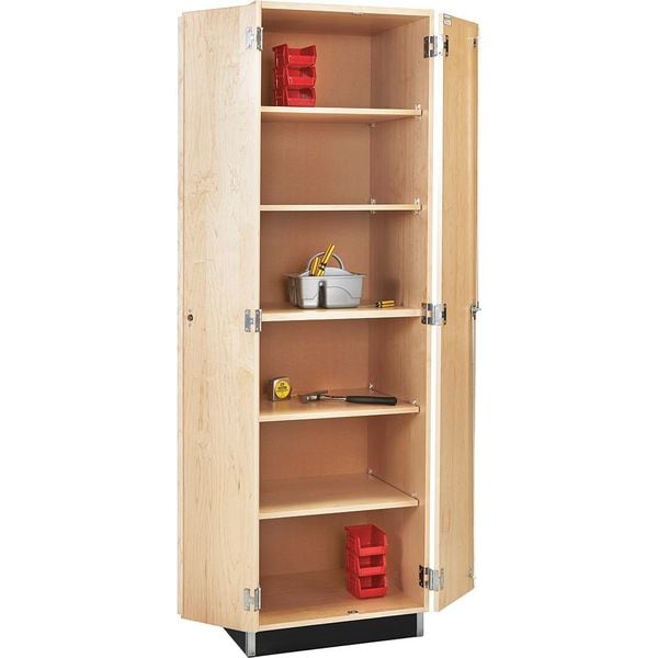 Shelving Storage Cabinet, 84 in H, 24 in W, 6 Shelves