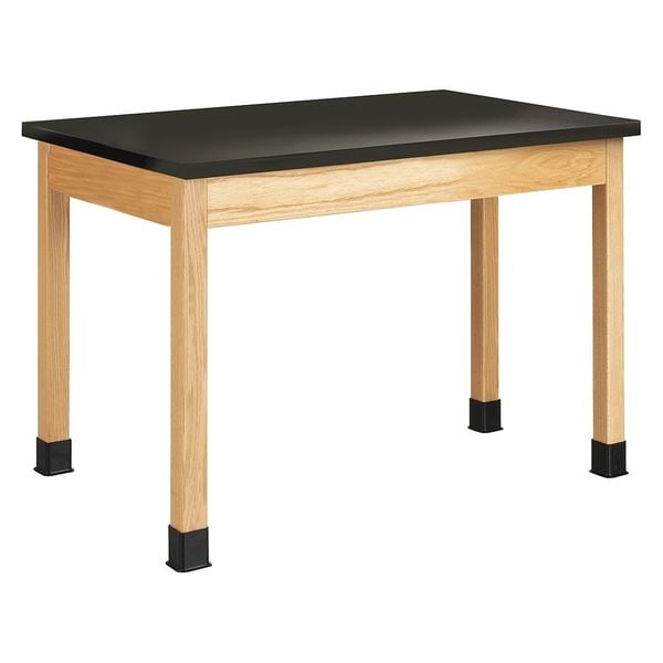 Rectangle Table, 54" W, 56" L, 34" H, ChemGuard Laminate, black