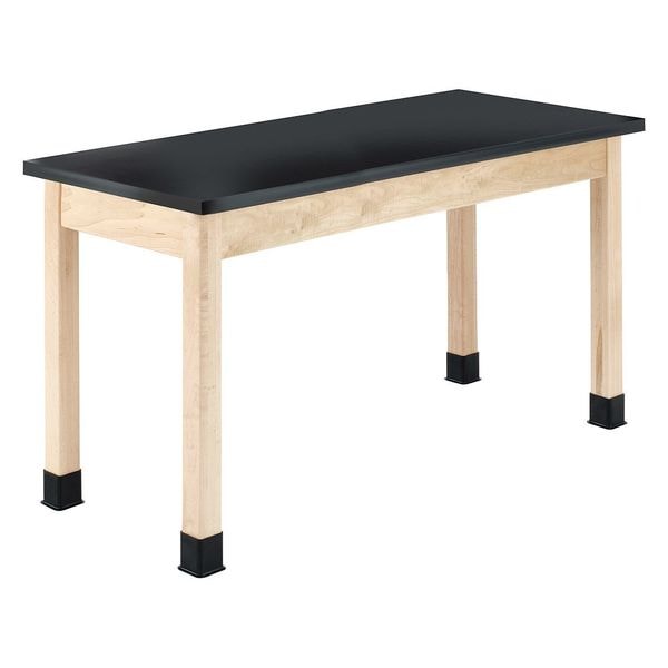 Rectangle Table, 54" W, 56" L, 36" H, ChemGuard Laminate, black