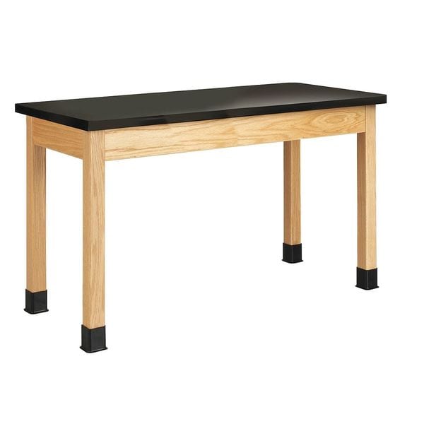 Rectangle Tbl, Plain Aprn, 48" W, 50" L, 30" H, HPL, black