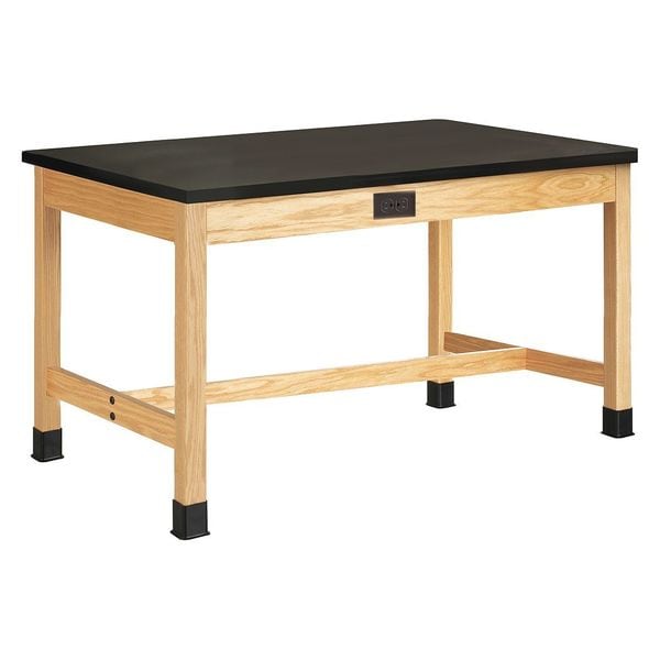 Rectangle Table, 72" W, 36" H, Wood Oak
