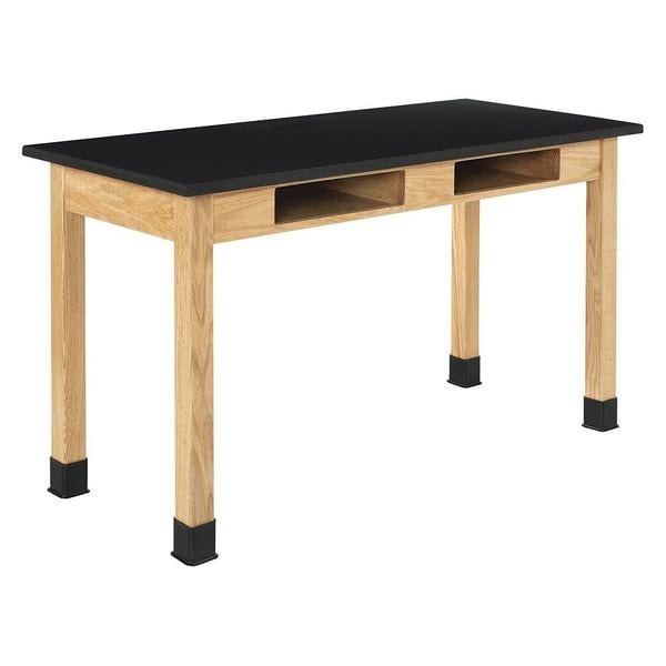Compartment Table, Red Oak, Wood Surface, 24" W